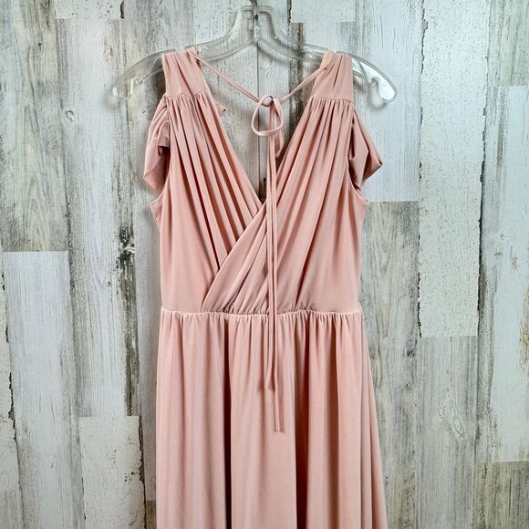 asos pink maternity V-neck Goddess Dress size 8 - Picture 3 of 9